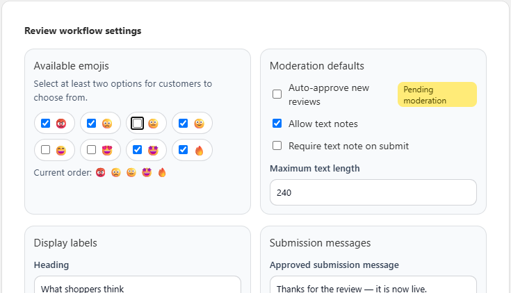 Emoji Reviews app preview