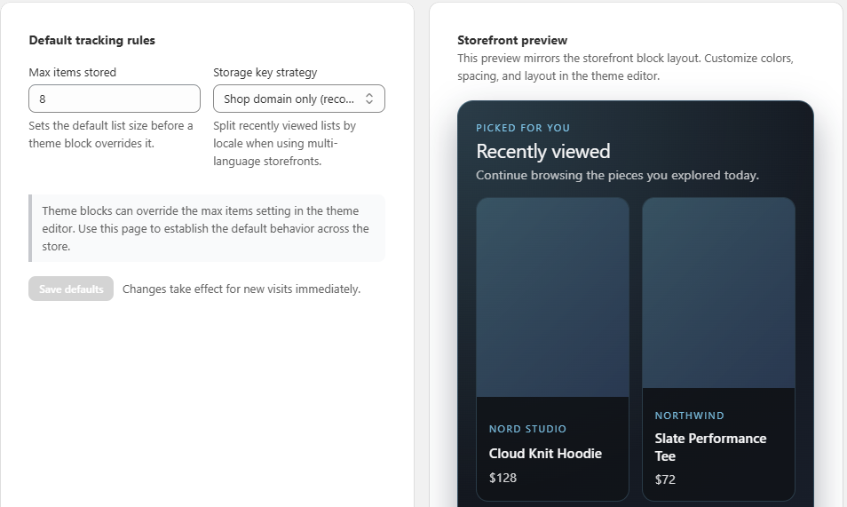 Recently Viewed app preview